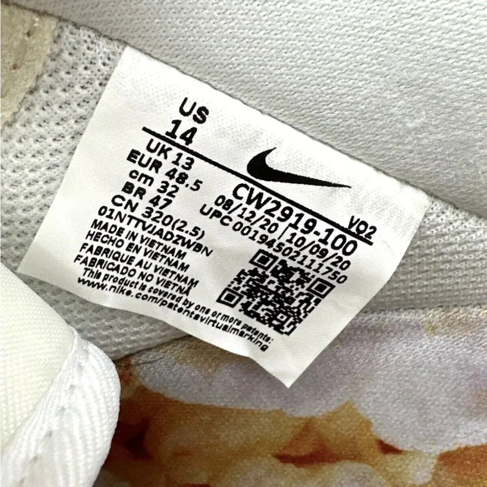 Nike Air Force 1 '07 PRM EMB 'Popcorn' Coconut Milk CW2919-100 Men’s Size 14 AF1